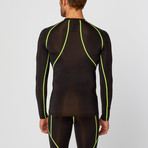 Specimen Fitness // Long-Sleeve Compression Top // Black + Green (S)