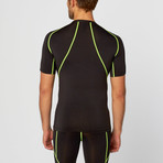 Specimen Fitness // Short-Sleeve Compression Top // Black + Green (XL)