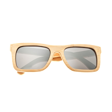 Ona Sunglasses (Bamboo Frame // Silver Lens)