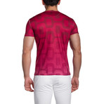 MCR Moda Crise // Geometric Tee // Claret Red (M)