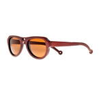 Coronado Sunglasses (Plum Stripe Frame // Black Lens)