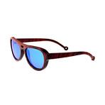 Coronado Sunglasses (Plum Stripe Frame // Black Lens)