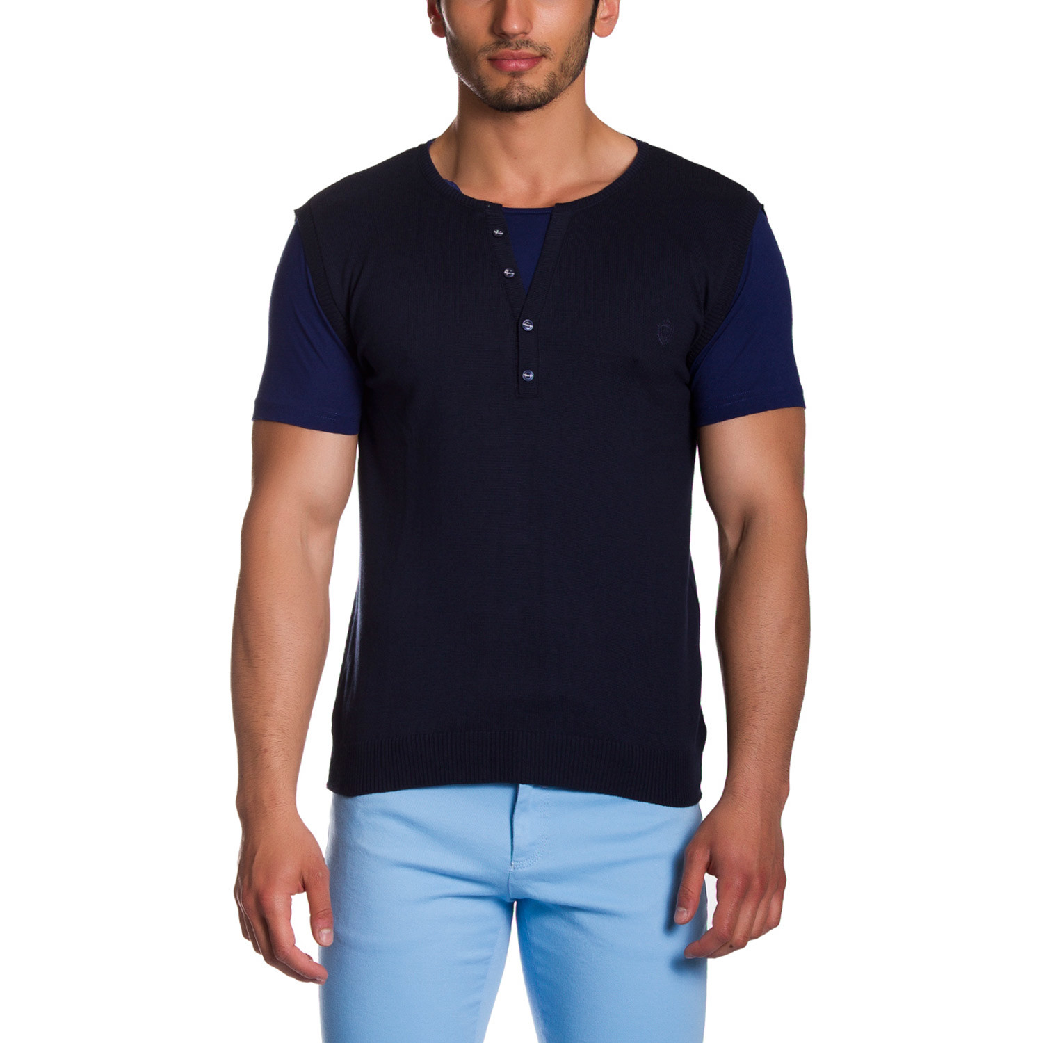 Henley Tee // Dark Blue (S) - MCR Moda Crise - Touch of Modern