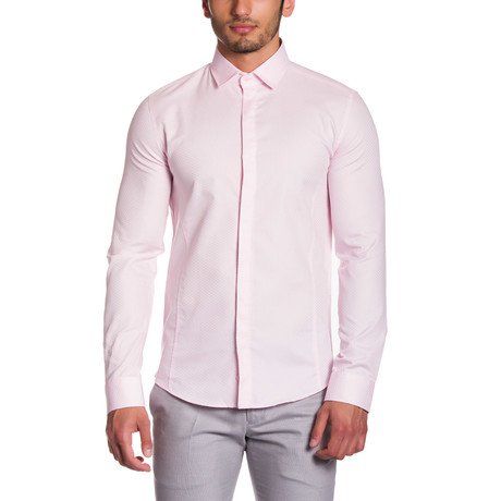 Hidden Button Shirt // Pink (S)