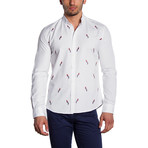 Button-Down Shirt // Parrots + White (XL)