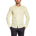 Button-Down Shirt // Yellow Basket Weave (M)