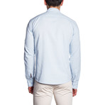 Mandarin Collar Henley // Light Blue (XL)