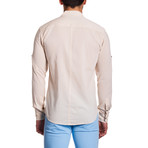 Mandarin Collar Button-Down Shirt // Off White (XL)