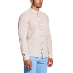 Mandarin Collar Button-Down Shirt // Off White (XL)