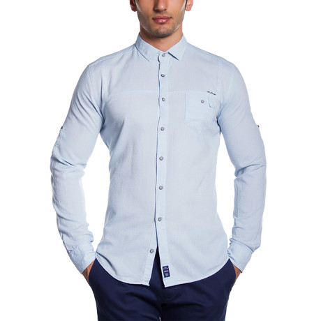 Patch Pocket Button-Down Shirt // Blue (S)