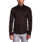 Button-Down Shirt // Brown (M)