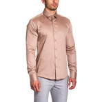 Button-Down Shirt // Beige (L)
