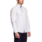 Button-Down Shirt // White + Red (2XL)