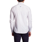 Button-Down Shirt // White + Red (2XL)