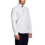 Button-Down Shirt // White + Black (2XL)