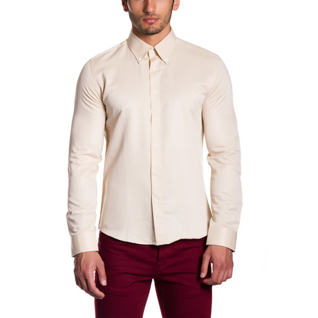 Button-Down Shirt // Light Gold (S)