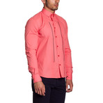 Button-Down Shirt // Salmon Pintucks (S)