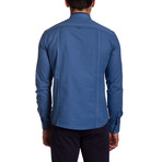 MCR Moda Crise // Mandarin Collar Henley // Military Blue (XL)