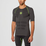 Specimen Fitness // Short-Sleeve Kinetic Suit Top // Grey + Neon Green (XL)