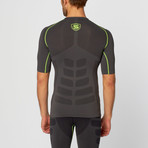 Specimen Fitness // Short-Sleeve Kinetic Suit Top // Grey + Neon Green (XL)