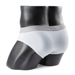 Dior Brief // White + Grey Band (XS)