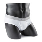 Dior Brief // White + Grey Band (XS)