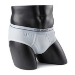 Dior Brief // White + Black Logo (S)