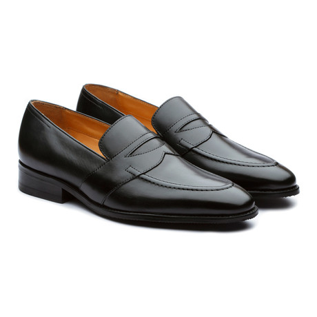 Store Moustache // Saddle Strap Penny Loafer // Black (US: 7)