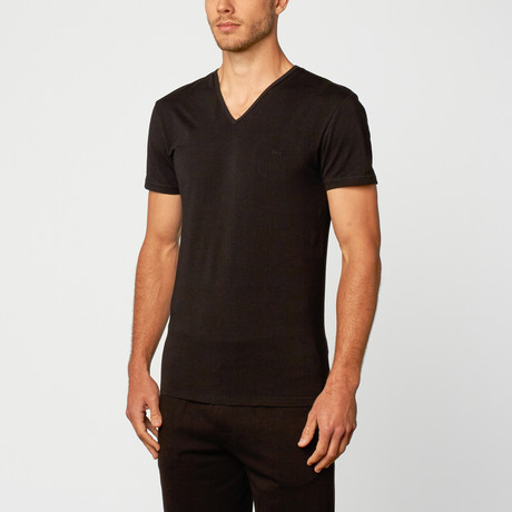 V-Neck Tee // Black (XS)