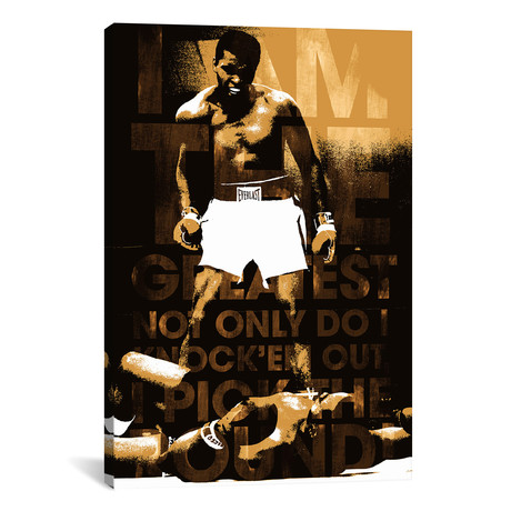 Muhammad Ali Vs. Sonny Liston // 1965 'I am The Greatest' // Muhammad Ali Enterprises (26"W x 18"H x 0.75"D)