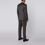 Single Breasted Suit // Charcoal Woven Stripe (Euro: 50)