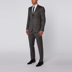 Single Breasted Suit // Charcoal Woven Stripe (Euro: 50)