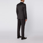 Single Breasted Suit // Black + White Pin Stripe (Euro: 46)