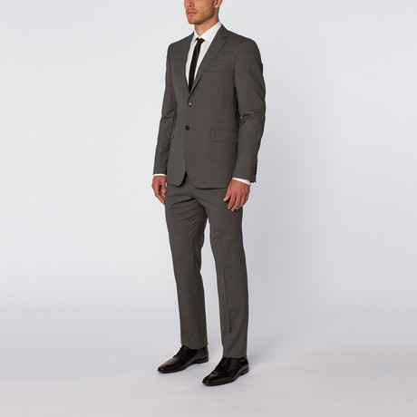 Single Breasted Suit // Grey + White Pin Stripe (Euro: 46)