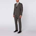 Single Breasted Suit // Grey + White Pin Stripe (Euro: 52)