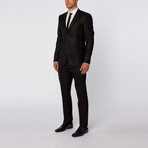 Single Breasted Suit // Black Basket Weave (Euro: 46)