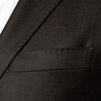 Single Breasted Suit // Black Basket Weave (Euro: 46)