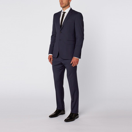 Single Breasted Suit // Navy Micro Stripe (Euro: 46)