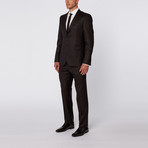 Single Breasted Suit // Black + Navy Woven Stripe (Euro: 46)