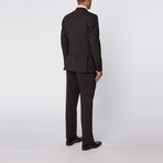 Single Breasted Suit // Black + Charcoal Pin Stripe (Euro: 56)