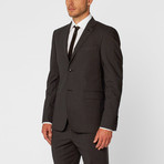 Single Breasted Suit // Black + Charcoal Pin Stripe (Euro: 56)