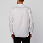 Pierre Balmain Shirts // White Diagnal Weave (39)