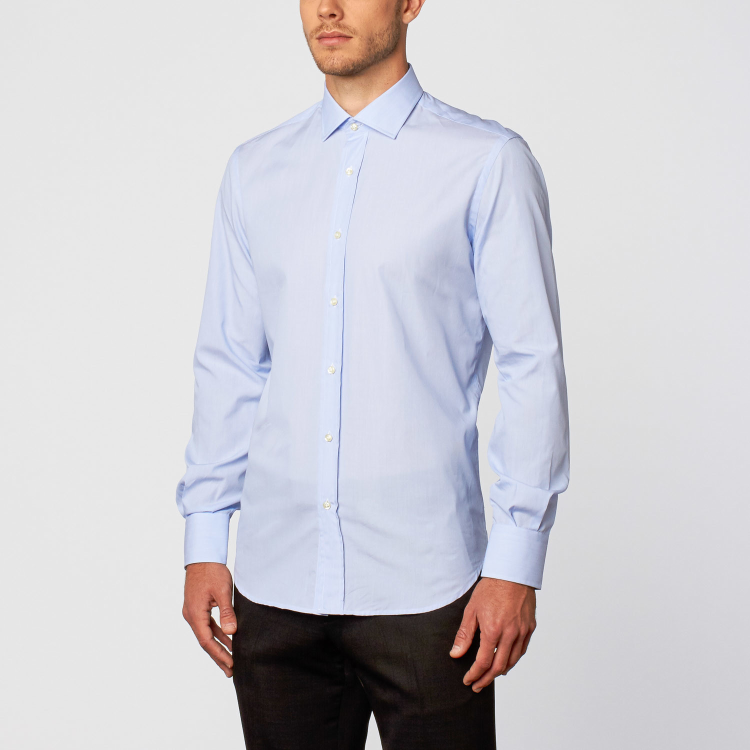 Pierre Balmain Shirts // Light Blue + Woven Stripe (39) - GiveTheLook ...