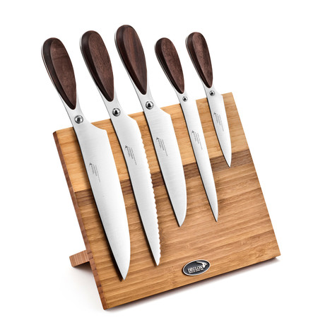 Generation Y Knife Set // Bamboo Magnetic Block // 6 Pieces