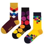 Mid-Calf Sock // Mute Button // Pack of 3 (Size: 6-9)