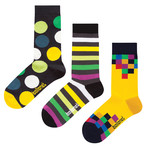 Mid-Calf Sock // Yellow Submarine // Pack of 3 (Size: 6-9)
