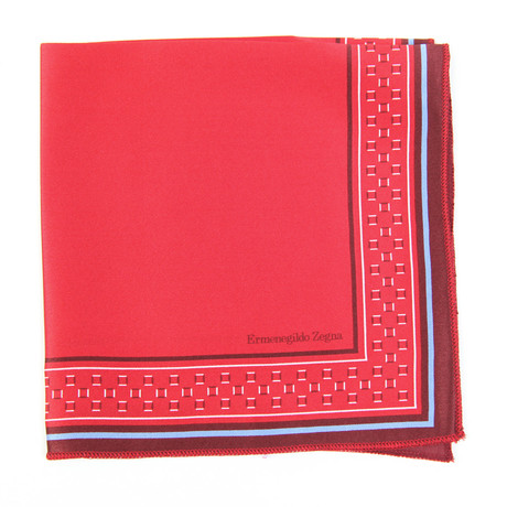 Marlon Pocket Square // Red