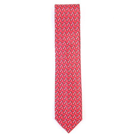 Silas Illusion Pattern Tie // Red