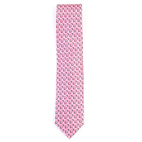York Illusion Pattern Tie // Pink