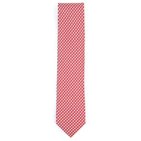 Randyl Houndstooth Tie // Red